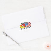 Siciliaans Amerikaans Ronde Sticker (Envelop)