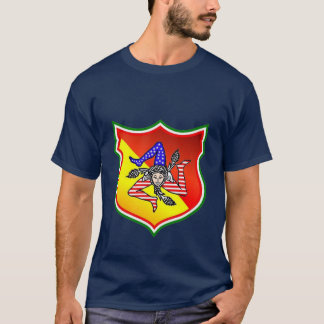 SICILIAANS-AMERIKAANS TRINACRIA CREST T-SHIRT
