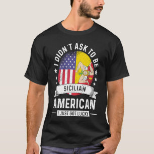 Siciliaans-Amerikaanse Patriottische Gekweekte Hum T-shirt