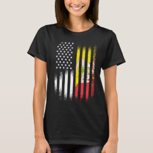 Siciliaans Amerikaanse Patriottische Gekweekte Lan T-shirt