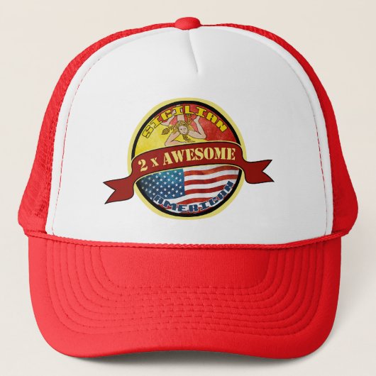 Siciliaans-Amerikaanse Trucker Hat Pet (Voorkant)