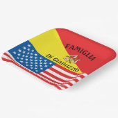 Siciliaans-Amerikaanse vlag van de Siciliaanse Ame Papieren Bordje (Gebogen)