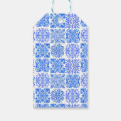 Siciliaans blauw geel citrus Mediterraan azulejo Cadeaulabel (Achterkant)