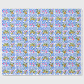 Siciliaans blauw geel citrus Mediterraan azulejo Cadeaupapier (Vlak)