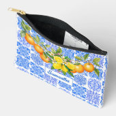 Siciliaans blauw geel citrus Mediterraan azulejo Etui (Open)