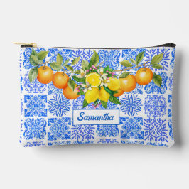Siciliaans blauw geel citrus Mediterraan azulejo Etui