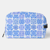 Siciliaans blauw geel citrus Mediterraan azulejo Toilettasje (Achterkant)