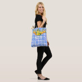 Siciliaans blauw geel citrus Mediterraan azulejo Tote Bag (Op model)