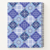 Siciliaans blauw Mediterraan citrus keramische teg Notitieboek (Achterkant)