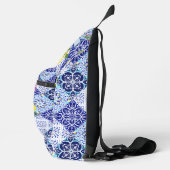 Siciliaans blauw Mediterraan citrus keramische teg Sling Bag (Rechts)