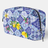 Siciliaans blauw Mediterraan citrus keramische teg Toilettasje (Rechterhoek)