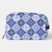 Siciliaans blauw Mediterraan citrus keramische teg Toilettasje (Achterkant)