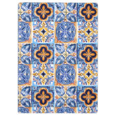 Siciliaans Blauw Wit Mediterraan keramische tegels Klembord (Achterkant)