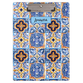 Siciliaans Blauw Wit Mediterraan keramische tegels Klembord