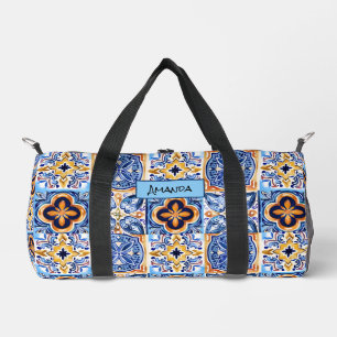 Siciliaans Blauw Wit Mediterraan keramische tegels Plunjezak