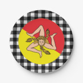 Siciliaans Bord van de vlag, buffelgif, Sicilië (Voorkant)