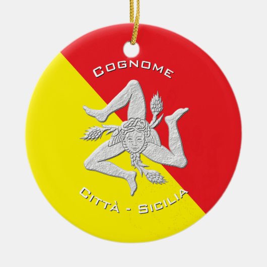 Siciliaans erfgoed personaliseren keramisch ornament (Voorkant)