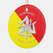 Siciliaans erfgoed personaliseren keramisch ornament (Links)