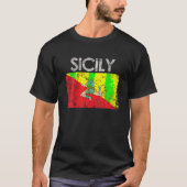 Siciliaans Flag Pride Gift T Shirt (Voorkant)