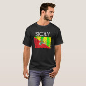Siciliaans Flag Pride Gift T Shirt (Voorkant volledig)