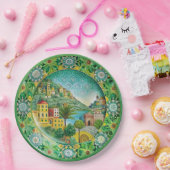 Siciliaans Groen: Melamine Paper Bord (Feest)