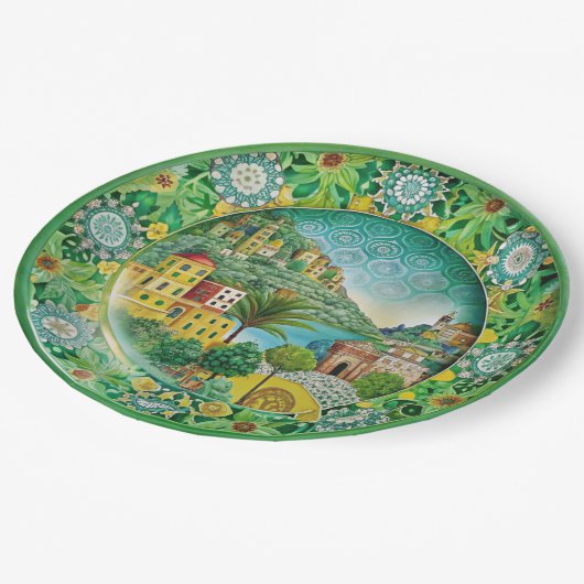 Siciliaans Groen: Melamine Paper Bord (Gekanteld)