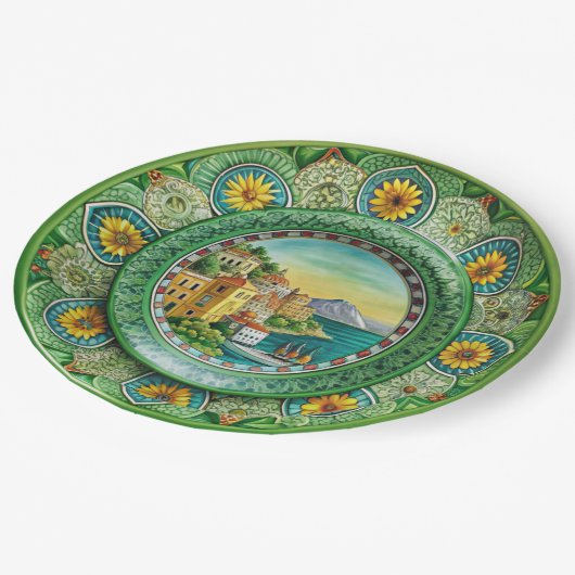 Siciliaans Groen: Melamine Paper Bord (Gekanteld)