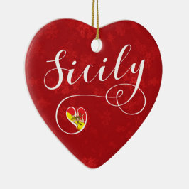 Siciliaans hart, Ornament met kerstbomen, Sicilië