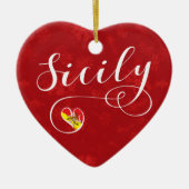 Siciliaans hart, Ornament met kerstbomen, Sicilië (Voorkant)