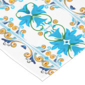 Siciliaans, Italiaans, majolica-patroon Korte Tafelloper (Hoek)