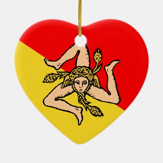 Siciliaans, Italië Keramisch Ornament (Achterkant)