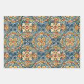 SICILIAANS KERAMISCH BLOEMEN TEGEL DECORATIEF PAPI INPAKPAPIER VEL (Voorkant 3)