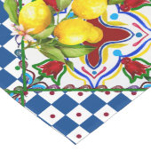 Siciliaans, majolica, tegels, citroenen lange tafelloper (Hoek)