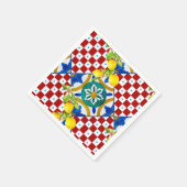 Siciliaans, majolica, tegels, citroenen servet (Hoek)