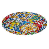 Siciliaans, majolica, tegels, citroenen snijplank (Hoek)