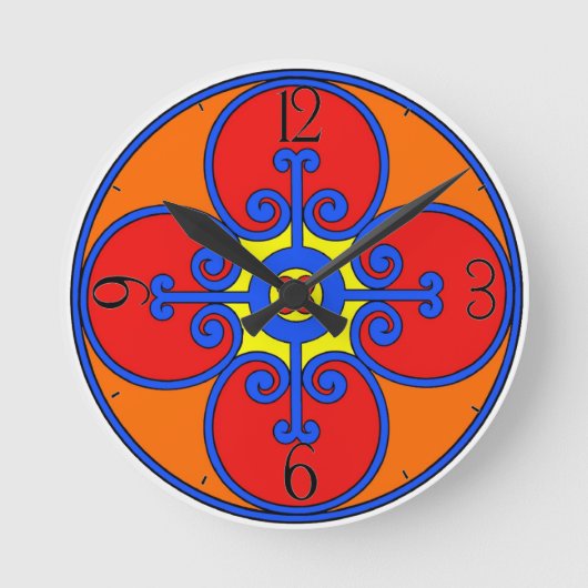 Siciliaans Mediterraan Design Ronde Klok (Voorkant)