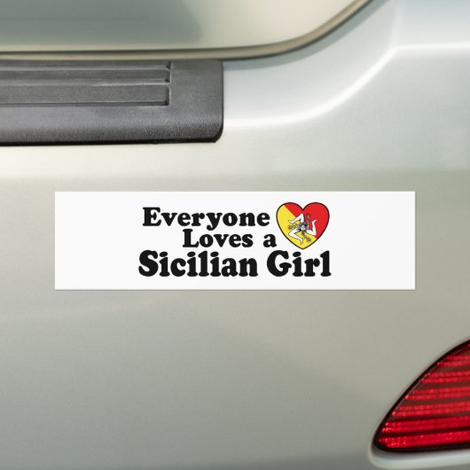 Siciliaans meisje bumpersticker (Op auto)