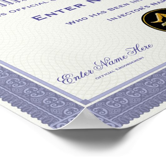 Siciliaans met injectiecertificering poster (Hoek)