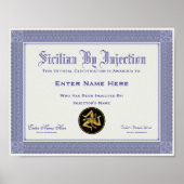 Siciliaans met injectiecertificering poster (Voorkant)