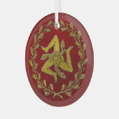 Siciliaans Ornament van Trinacria en Wreath Glass (Voorkant links)