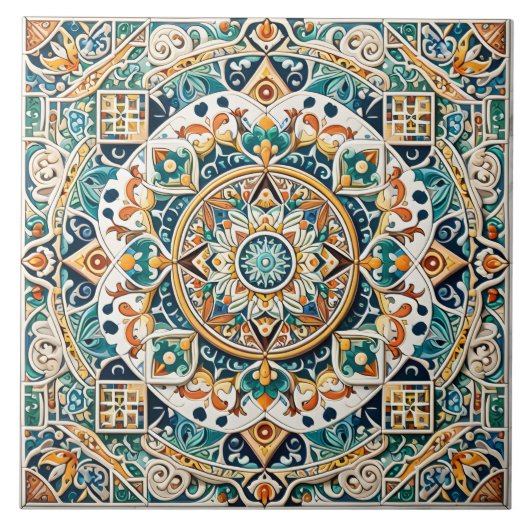 Siciliaans patroon tegeltje (Voorkant)