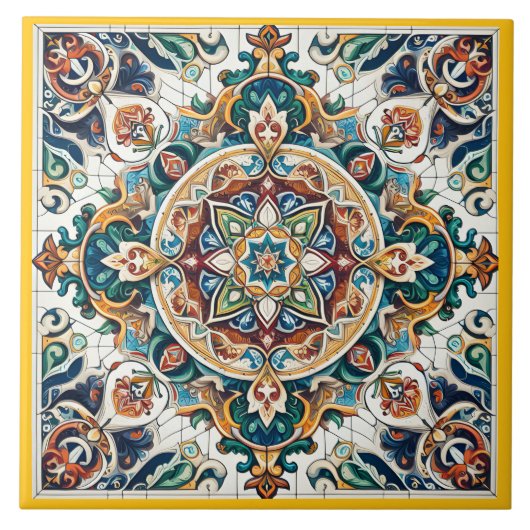 Siciliaans patroon tegeltje (Voorkant)