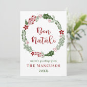 Siciliaans prettig kerstfeest, op maat gemaakt feestdagenkaart (Staand voorkant)