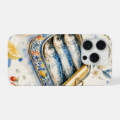 Siciliaans Sardine-waterverf Kunst iPhone Hoesje (Achterkant horizontaal)