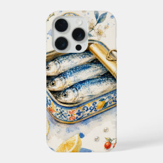 Siciliaans Sardine-waterverf Kunst iPhone 15 Pro Case