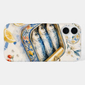 Siciliaans Sardine-waterverf Kunst iPhone Hoesje (Achterkant horizontaal)
