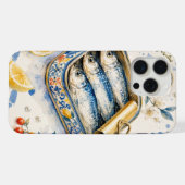 Siciliaans Sardine-waterverf Kunst iPhone Hoesje (Achterkant horizontaal)