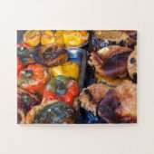 Siciliaans straatfeest | gevulde paprika's en aube legpuzzel (Horizontaal)
