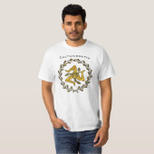 Siciliaans Trinacria en Olive Wreath Personalisere T-shirt (Voorkant volledig)