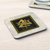 Siciliaans Trinacria Gold op de Fresco-Jouw naam Drankjes Onderzetter (Linkerzijde)